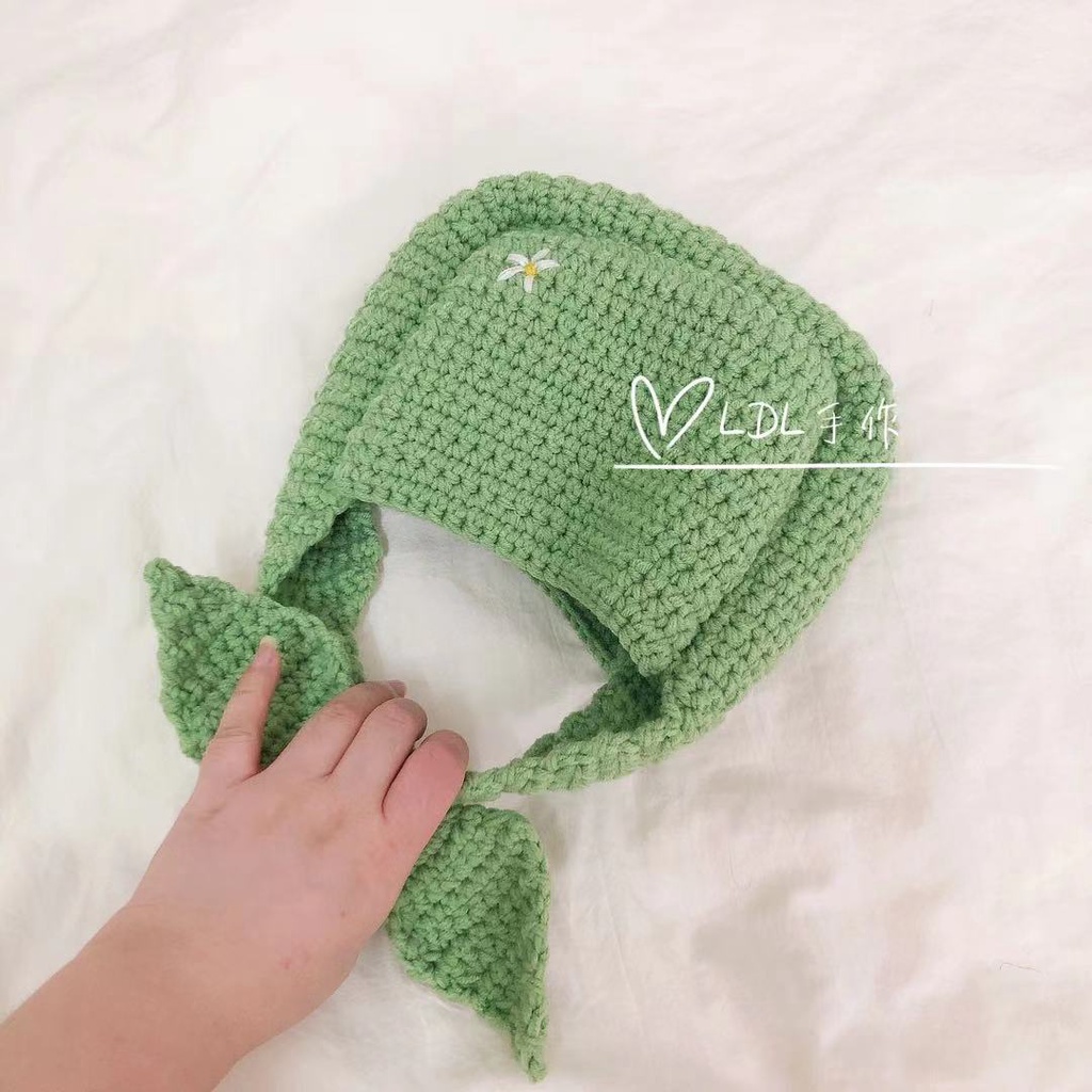 Túi xách nơ len móc