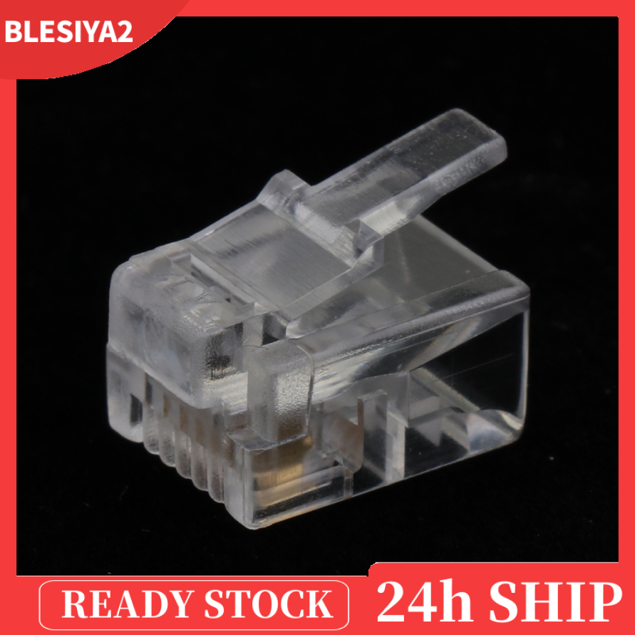 Bộ 100 Đầu Nối Dây Cáp Điện Thoại 6p4c Rj11 | BigBuy360 - bigbuy360.vn