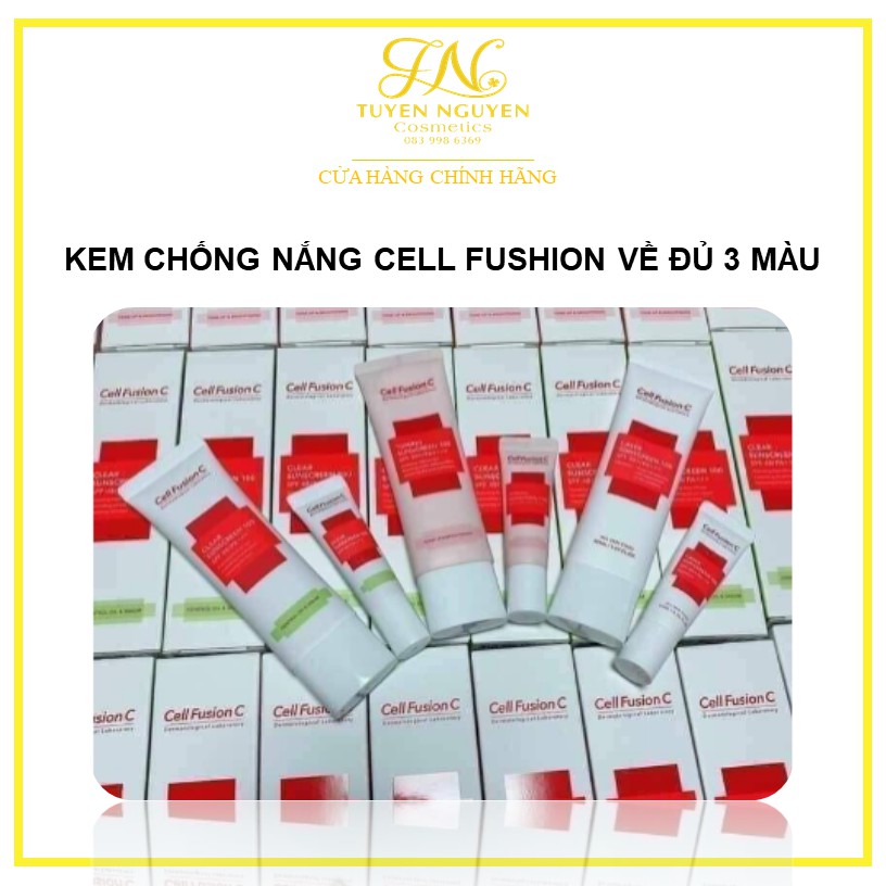 KEM CHỐNG NẮNG CELL FUSHION VỀ ĐỦ 3 MÀU : XANH - ĐỎ - HỒNG