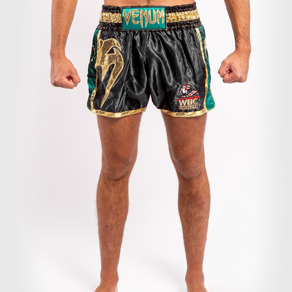 Quần Muay Thai Venum WBC - Black/Green