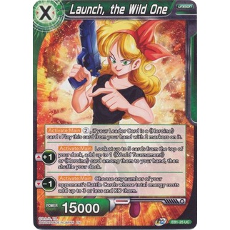 Thẻ bài Dragonball - bản tiếng Anh - Launch, the Wild One / EB1-25'