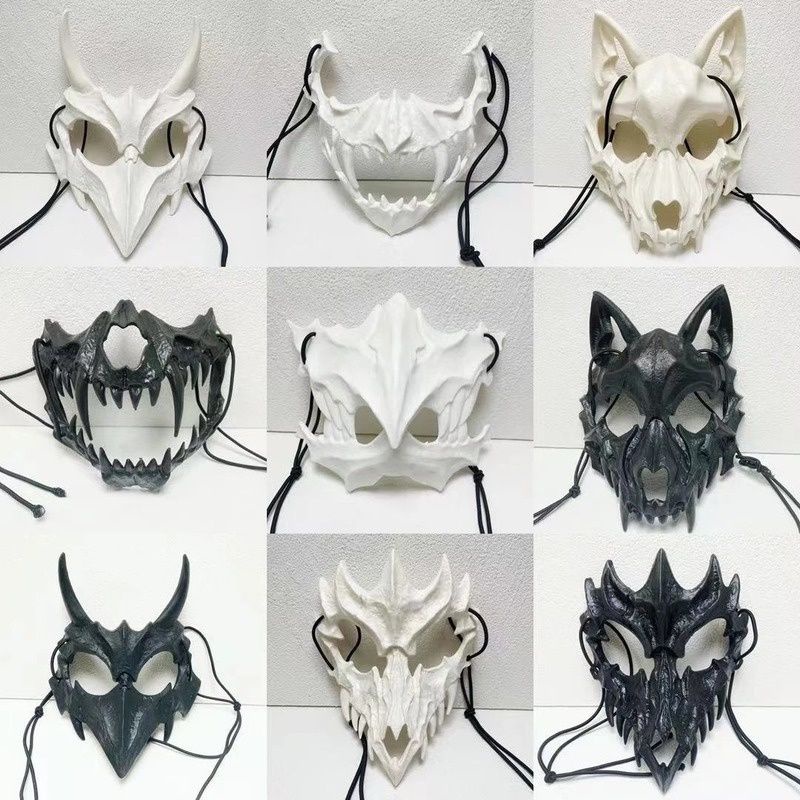 Mặt nạ xương trắng, đen, hoá trang Halloween