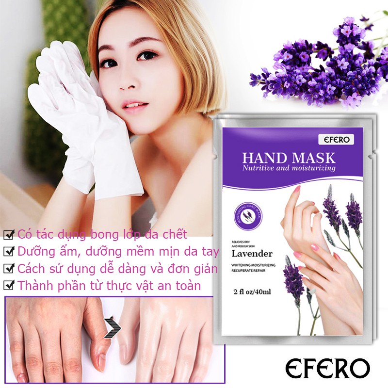 Mặt nạ tẩy tế bào chết cho da tay EFERO dưỡng ẩm chống lão hóa | BigBuy360 - bigbuy360.vn
