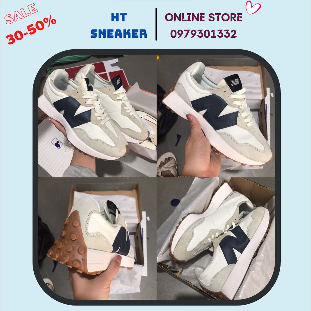 Giày Sneaker Newbalance 327 NB 327 Chữ Đen Ảnh Thật