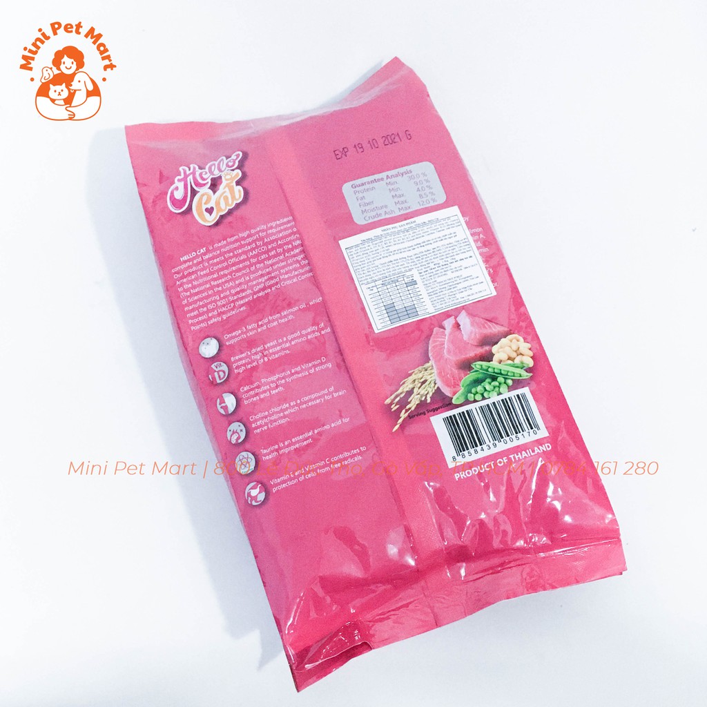 Thức ăn hạt cho mèo trưởng thành và mèo con HELLO CAT 400g - Vị cá ngừ