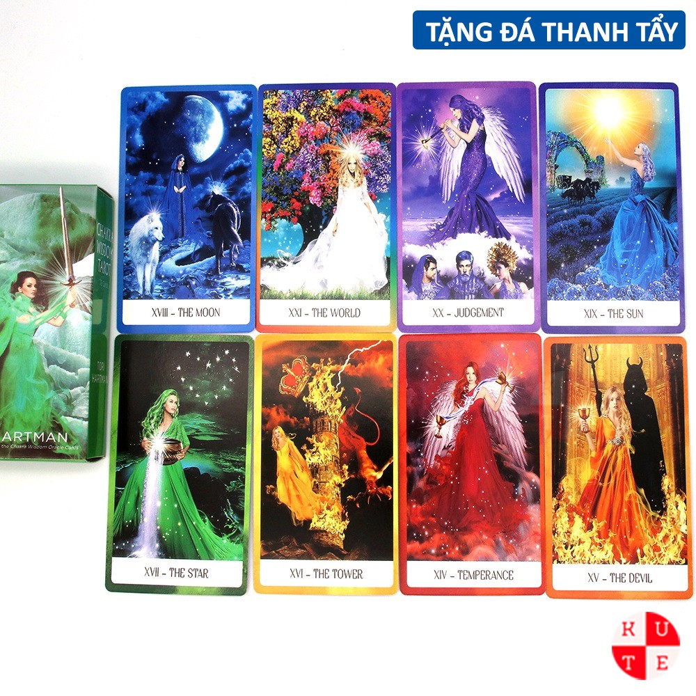 Bài Oracle Tori HartMan Chakra Wisdom 78 Lá Bài Tặng Đá Thanh Tẩy C67