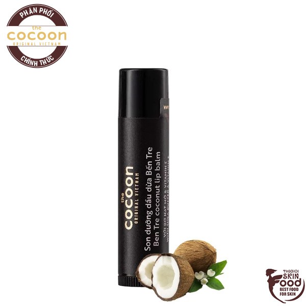 Son thỏi dưỡng môi dầu dừa Bến Tre The Cocoon Ben Tre Coconut Lip Balm 5g