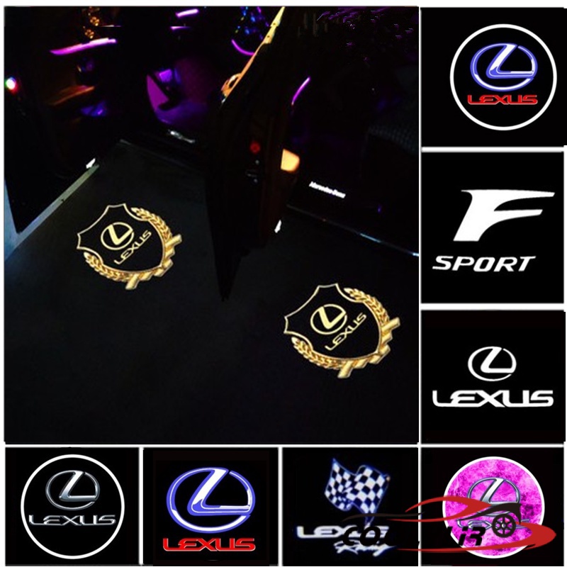 Bộ 2 Đèn Led Laser Chiếu Logo Gắn Cửa Xe Hơi LEXUS LS / ES / IS / LX / RX / GS / GX / LC / RC / UX F Sport HOG4