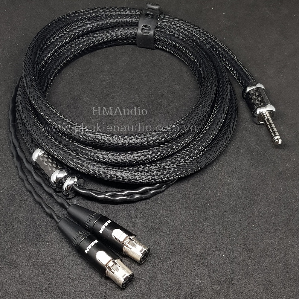 Dây tai nghe đồng OFC bọc chống nhiễu CANARE - Connector Audeze LCD1 LCD2 LCD3 LCD4