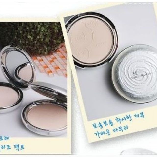 phấn phủ bột Sempre Happy &amp; Please Pact Geo nâng tone kiềm dầu che khuyết điểm chống nước chống nắng SPF 20