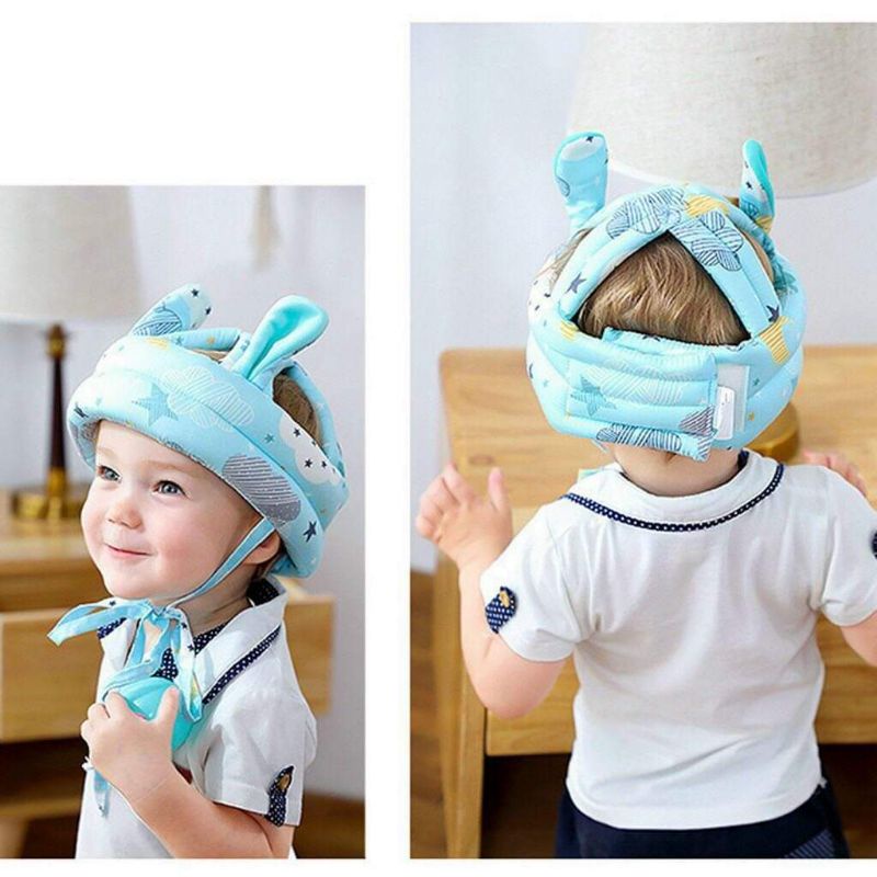Mũ bảo hiểm cho bé tập đi, có tấm lót bảo vệ va đập