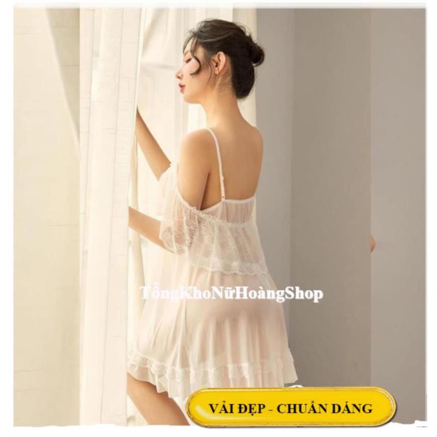 [ Chất Đẹp - Form Chuẩn]❤HOT NHẤT ❤ váy ngủ thun lưới ren -đầm ngủ sexy cao cấp B1040  ྇