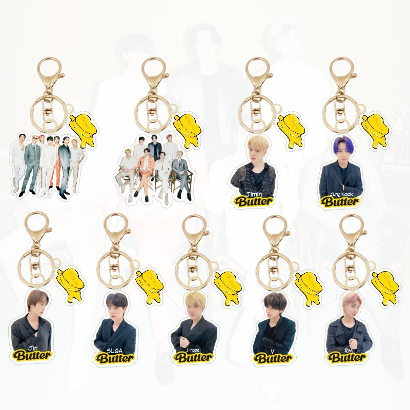 Móc Khóa Thiết Kế Hình Các Thành Viên Nhóm Nhạc Bts 2021