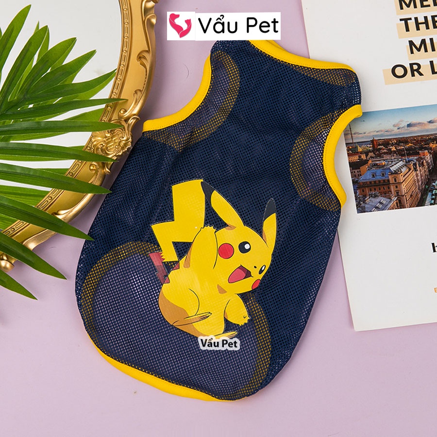 Áo Cho Chó Mèo Ba Lỗ Lưới Cute - Quần Áo Cho Chó Mèo Thú Cưng Vẩu Pet