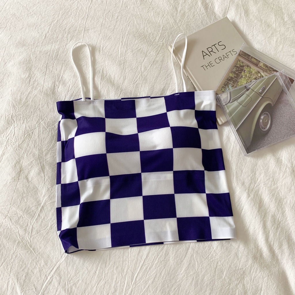 Áo Ống Họa Tiết Kẻ Sọc Không Gọng Thép Thời Trang Mùa Hè Dành Cho Nữ Sinh