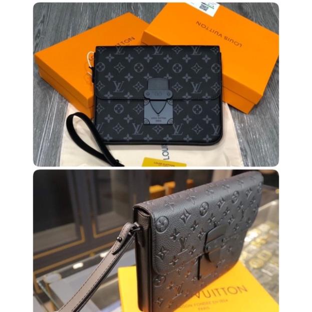 Túi LV Cầm Tay Khoá Nâm Châm Siêu Xịn - Ví Cầm Tay LV Nam Siêu Cấp Full Box