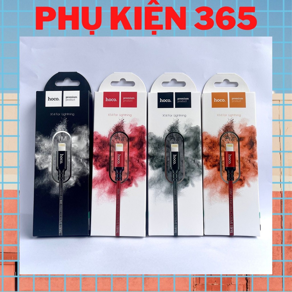 [Dây cáp sạc] - Sạc Hoco lightning - Iphone X14 dài 1m đến 2m cao cấp hỗ trợ sạc nhanh