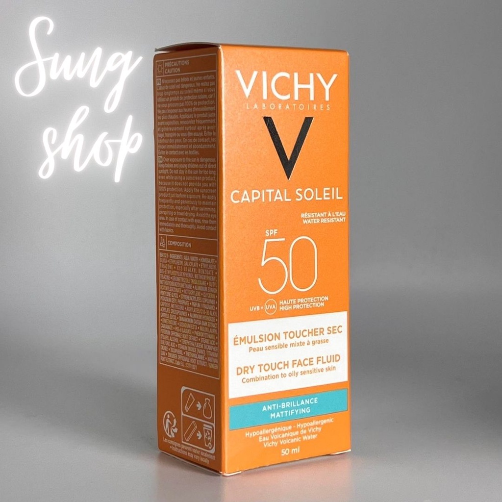 Kem chống nắng Vichy Capital Soleil Mattifying Dry Touch Face Fluid cho da dầu kềm dầu