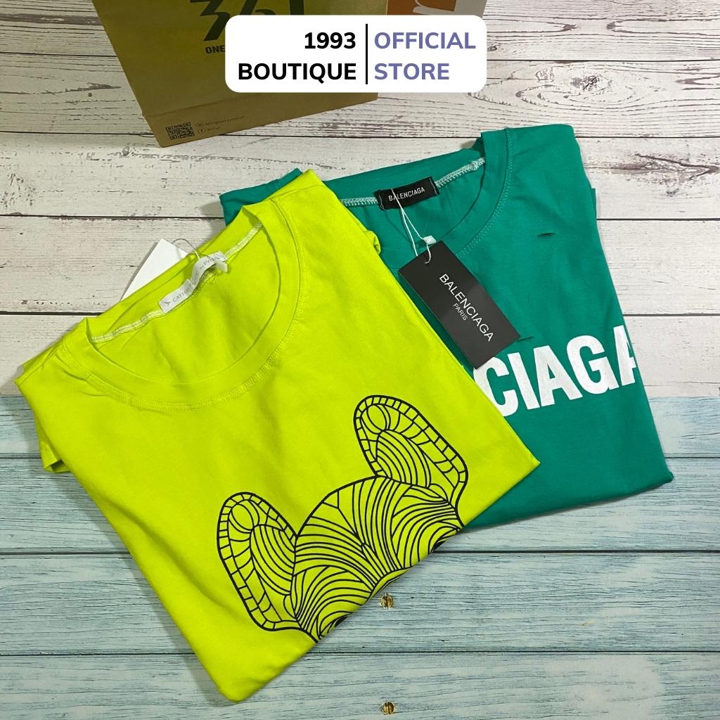 Áo phông ngắn tay nữ form rộng rách chất thun cotton cổ tròn