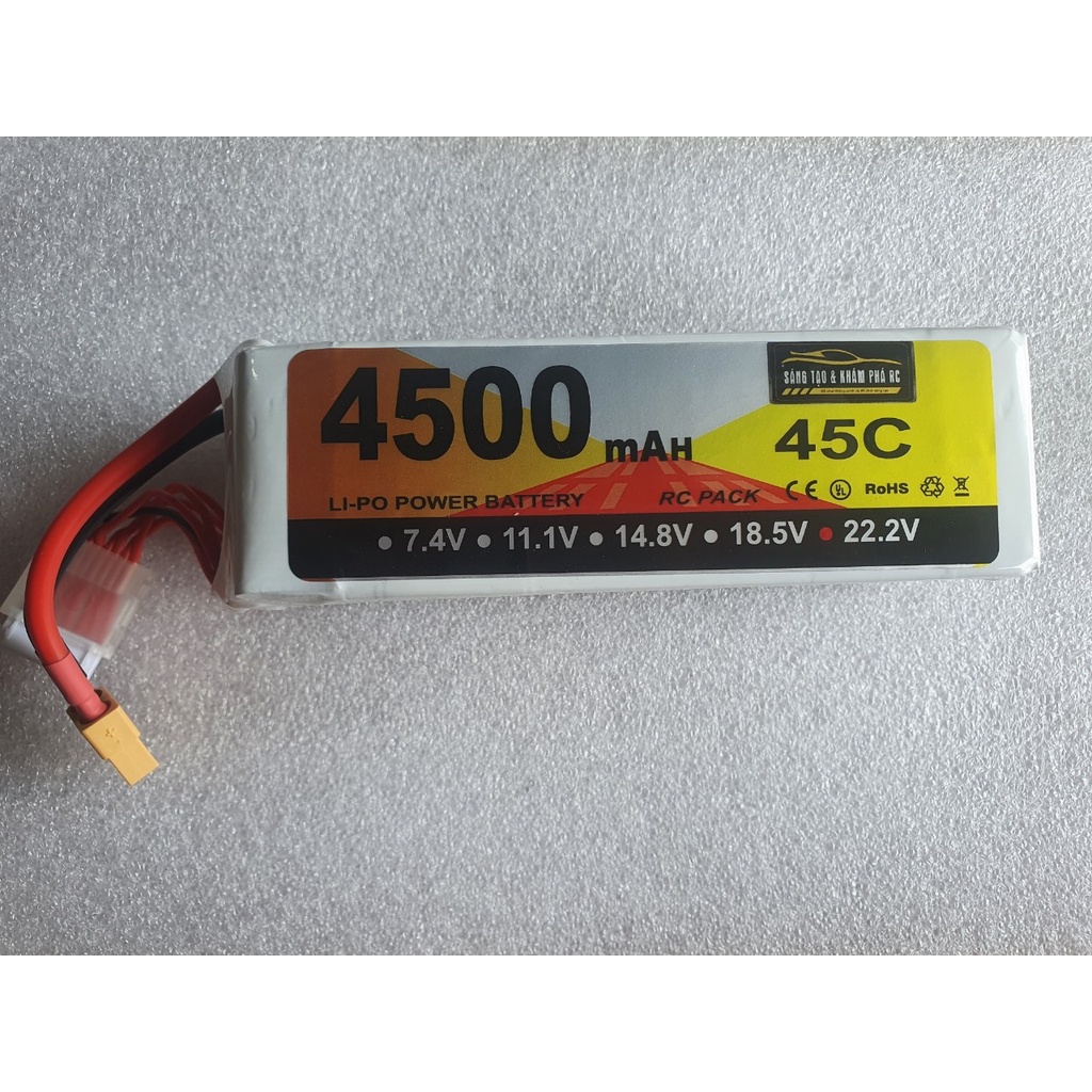 Pin LiPo 3s, 4s, 6s 4500mah 45C dòng xả cao