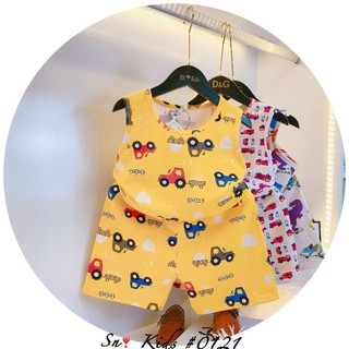 Bộ ba lỗ cotton cho bé