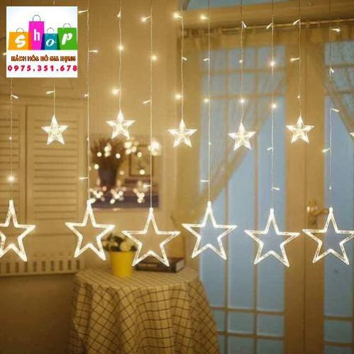 Đèn Nháy Mành Trang Trí Hình Sao 12 Sợi 8 Kiểu Nháy, Trang Trí Noel, Tết Siêu Đẹp-Giadung24h