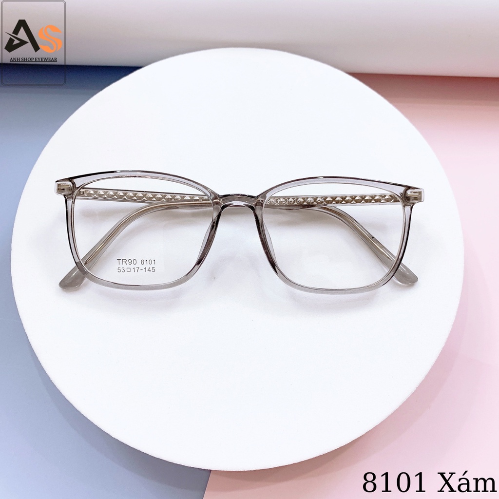 Gọng kính vuông thời trang chất liệu nhựa lõi kim loại 8101