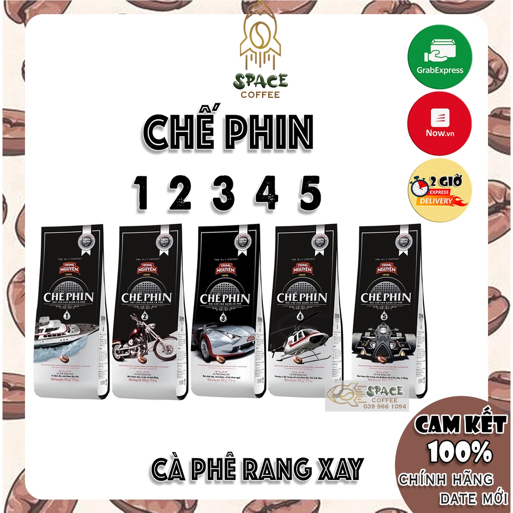 Cà Phê Trung Nguyên - Tem Chính Hãng- (Chế Phin 1, 2, 3, 4, 5) - gói 500g