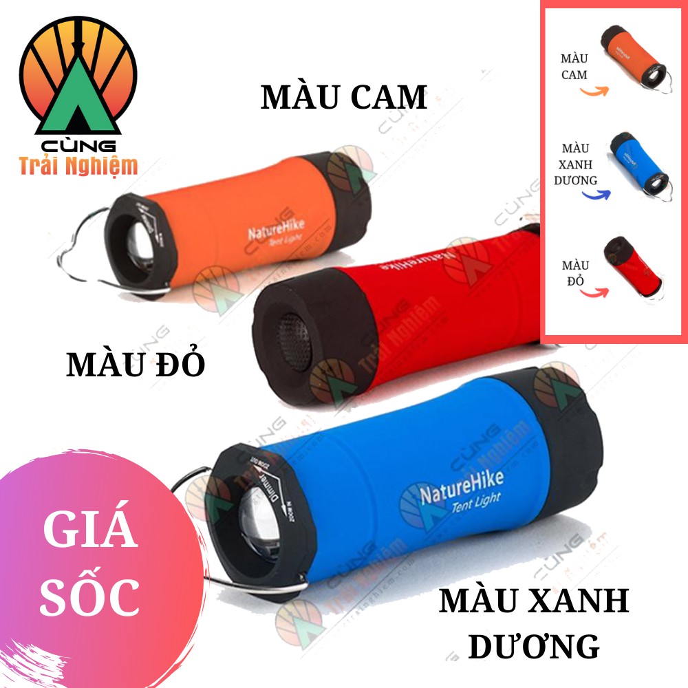 [CHÍNH HÃNG] Đèn Led Treo Lều Dã Ngoại 3 Chế Độ Sáng Đèn Pin Đi Đường, Đạp Xe, Cắm Trại Naturehike NH15A003-I