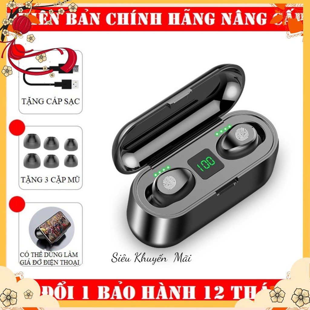 Tai Nghe Bluetooth 5.0 Amoi F9 Không Dây True Wireless Bản Quốc Tế Nút Cảm Ứng Kiêm Sạc Pin Dự Phòng janna.shop1 | BigBuy360 - bigbuy360.vn