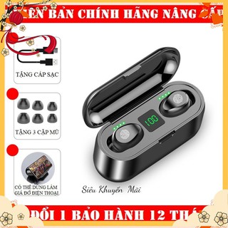 Tai Nghe Bluetooth 5.0 Amoi F9 Không Dây True Wireless Bản Quốc Tế Nút Cảm Ứng Kiêm Sạc Pin Dự Phòng janna.shop1