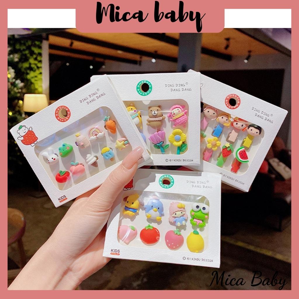 Set kẹp tóc, thun cột tóc cho bé hình động vật nhỏ dễ thương Mica baby KT18