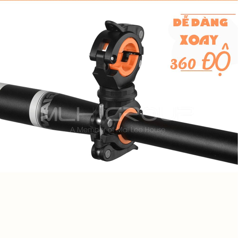 Chân Đế Gắn Đèn Pin Kẹp Đèn Pin Xe Đạp Xoay 360 Độ Gắn Đầu Phía Trước Ghi Đông Xe Đạp Cao Cấp MLH