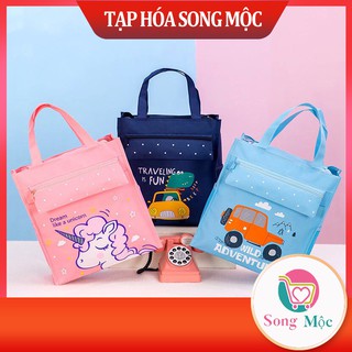 Túi học thêm túi đựng đồ xách tay học sinh sinh viên chống thấm nước bền đẹp túi vải bố