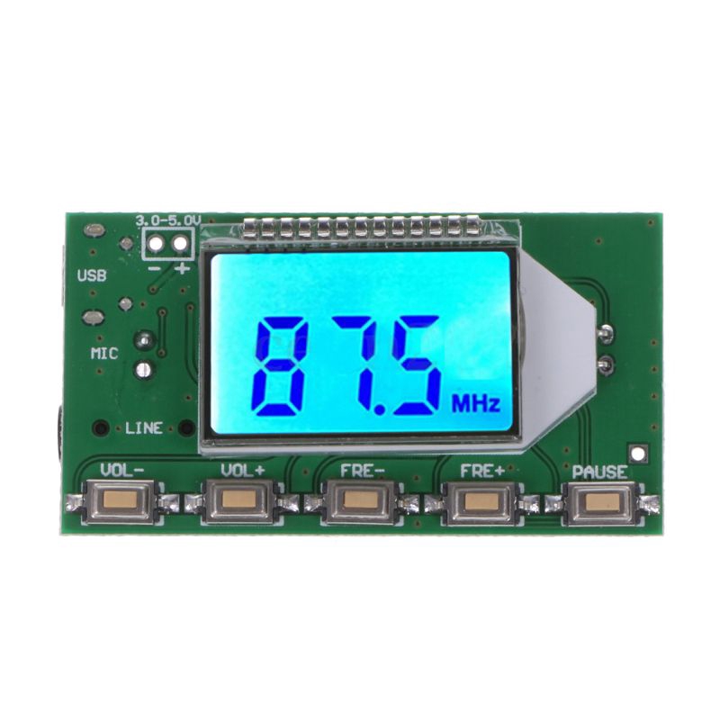 Bo mạch mô-đun máy phát FM âm thanh nổi micro không dây kỹ thuật số DSP PLL 87-108MHz