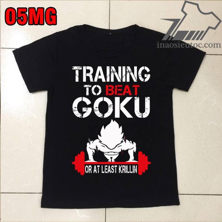 🔥HOT🔥 ⚡ Áo thun Unisex Goku ⚡áo Training to beat Goku đẹp giá siêu rẻ / uy tin chất lượng