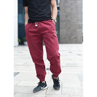 Quần Jogger Kaki Nam Chất Mát Co Giãn 4D [ Màu Đỏ Đô]