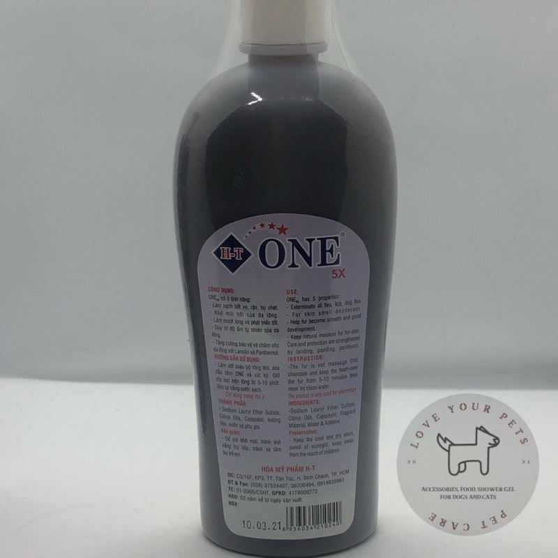 Sữa tắm One 5x chuyên trị ve dành cho thú cưng 550ml