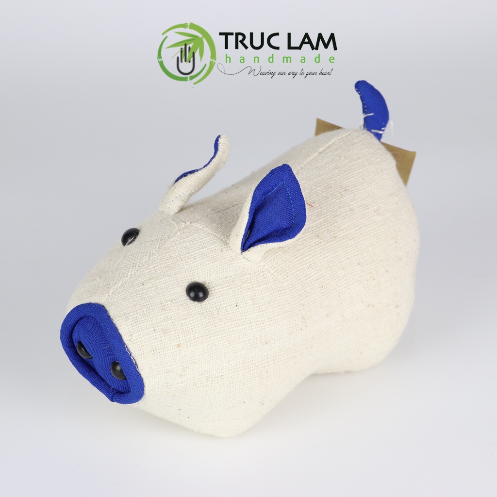 Đồ Chơi Thú Nhồi Bông Chú Lợn Vải Dệt Tay Dân Tộc Thái Nghệ An – Trúc Lâm Handmade