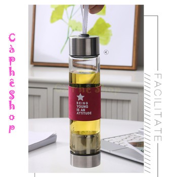 Bình lọc trà cao cấp bằng thủy tinh - Bình đựng nước, cafe, trà 450ml siêu sang trọng, hiện đại, cá tính cho nam và nữ