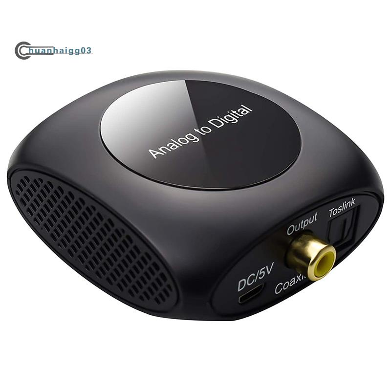 Bộ chuyển đổi âm thanh amply analog sang kỹ thuật số DAC RCA/AUX sang đầu quang/đồng trục có cáp USB
