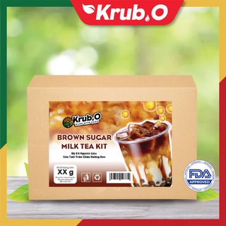 Trà sữa tự pha set sữa tươi trân châu đường đen 4 cốc Krub.O
