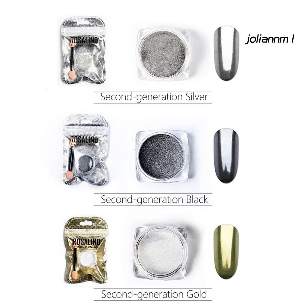 Bột trang trí móng tay ROSALIND 2g tạo hiệu ứng tráng gương độc đáo