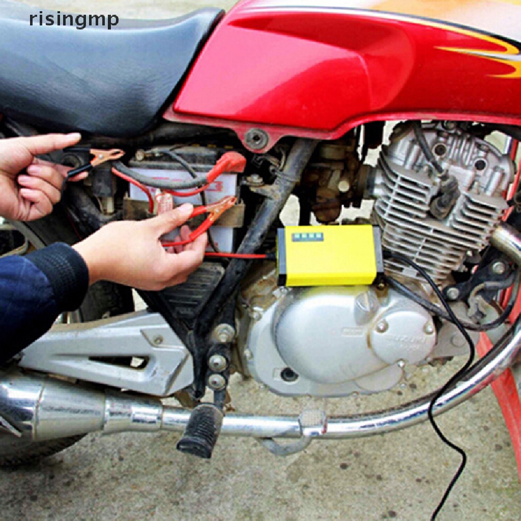 Cục Sạc Pin Thông Minh 12V 2AH-20AH Có Màn Hình LED Hiển Thị Cho Xe Hơi / Xe Máy ♨Trên đó