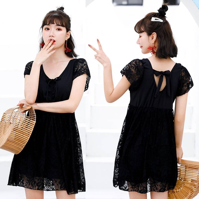 Đồ bơi nữ, áo tắm cộng với kích thước, cuộn, bảo thủ, mỏng, ngực mỏng tập hợp đồ bơi màu rắn