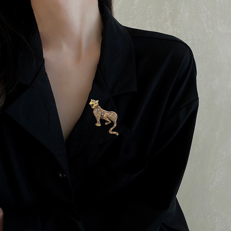 Ghim Cài Áo Họa Tiết Da Báo Leo Núi Lớn Sang Trọng Thời Trang Mùa Đông Cho Nam Và Nữ