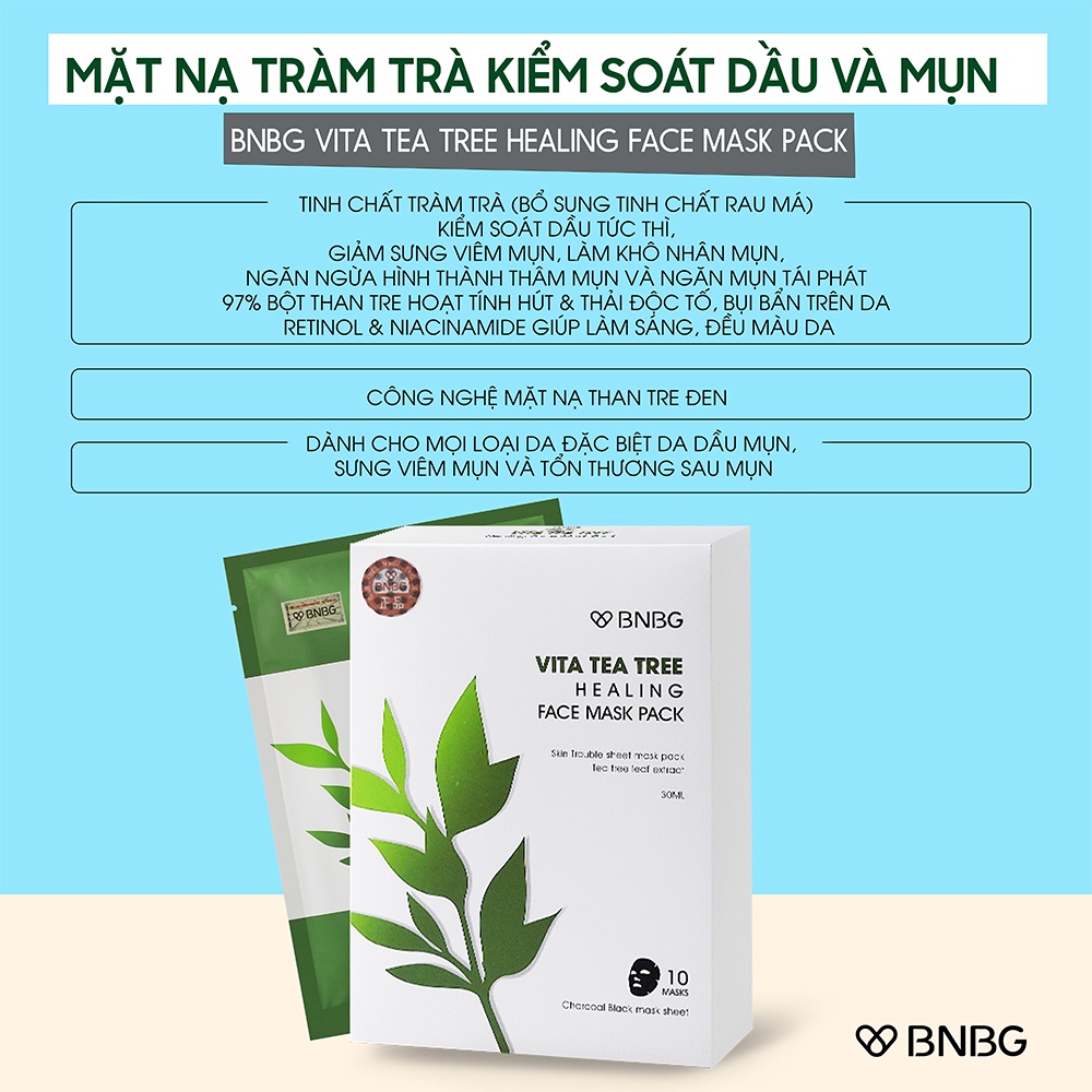 Mặt Nạ BNBG Vita Mask phục hồi, cấp ẩm, nuôi dưỡng da toàn diện 30ml Hàn Quốc Shoptido