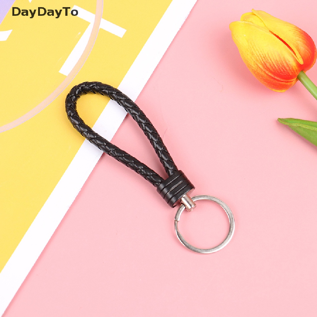DayDayTo 1PC Leather car key chain Men's hanging rope couple bag key chain lanyard .