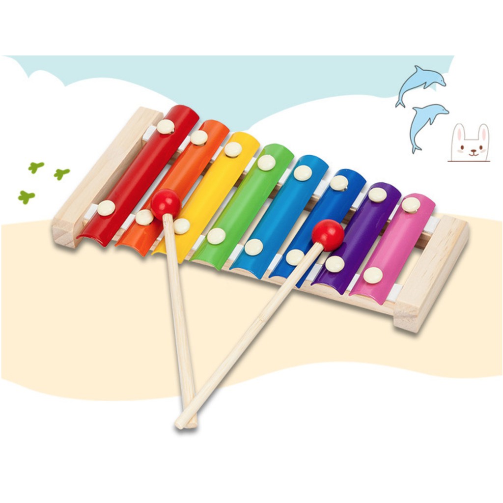 (SIÊU HOT) BIBOBINO-  Đàn Gỗ 8 Quãng - Đồ Chơi Âm Nhạc Cho Bé - Sản Phẩm Giáo Dục An Toàn Tuyệt Đối
