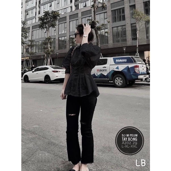 BIGSIZE 55-90KG) Áo Kiểu Nữ Sơmi Xếp Ly Eo-Sang Chảnh, Sơ mi công sở xếp ly eo-CỘT NƠ LƯNG[HCM-Hoả tốc-sỉ bigsize] | BigBuy360 - bigbuy360.vn